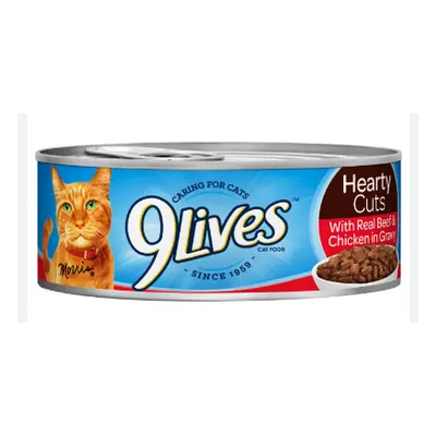 Cat, 9 Lives Hearty Cut Chicken Beef 5.5oz - 1ct