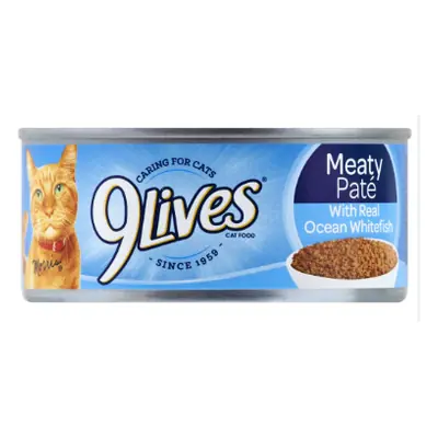 Cat, 9 Lives Ocean Whitefish Meaty Pate 5.5oz - 1