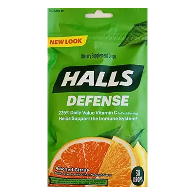 Halls Bag Vit C Citrus 30pc - 1ct