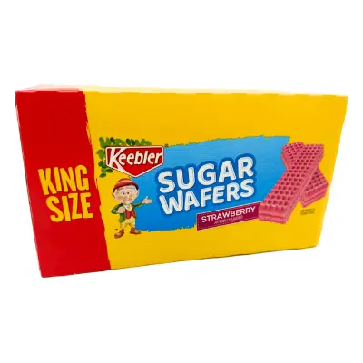 Sugar Wafers Mega Strawberry 4.4oz. 9ct