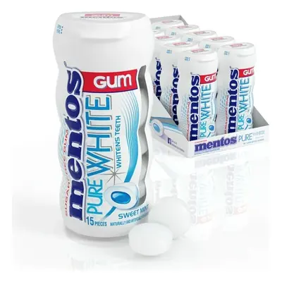 Mentos Gum Pocket Bottle Pure White Mint 10ct