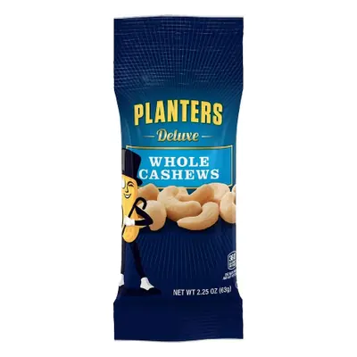 Planters Tube Cashews Whole 2.25oz - 12ct