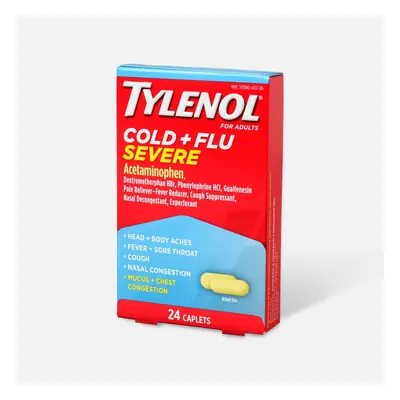 Tylenol Cold & Flu Bottle 24pk - 1ct