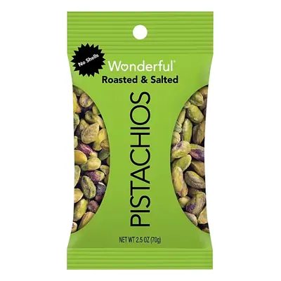 Wonderful Pistachios No Shell Salt/Rstd 2.5oz 8ct