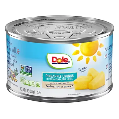 Pineapple Chunk Dole 8oz - 1ct